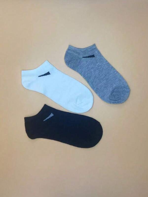 15 Paar unisex einfarbige Socken, weiße/schwarze/graue Kurzsocken, unsichtbare Socken, minimalistischer Stil geeignet für den täglichen Lässig-Tragen, frisches Aussehen