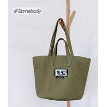 Women Shoulder Bags - 1952帆布托特包-軍綠 - 查看 4