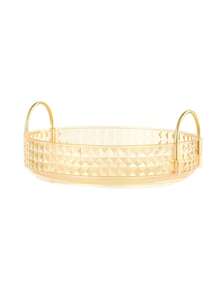 360° Rotating Diamond Pattern Acrylic Makeup Organizer Box, Vanity Countertop Cosmetic Storage Rack For Lipstick, Skincare, Perfume And Beauty Products