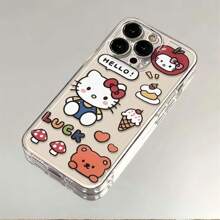 Sanrio Sanrio Hello Kitty Ice Cream IPhone Case - 3D Swirl Design Cute TPU Cover Compatible With IPhone 16 Pro/15 Plus/14/13/12 | Licensed Summer Soft Gel Protective Shell With Anti-Yellowing Waterproof Shockproof Anti-Fall Scratch Resistant