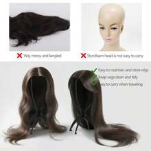 Tecbeauty 9 Pcs Wig Stand Portable Wig Holder Wig Head Stand For Women Multiple Wigs Black 01 - 黑色 - 查看 5