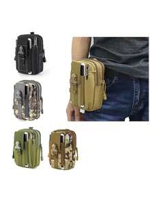 Bolsa Táctica Militar Para Celular Cámara Multiusos Cruzada bolsa hombro resistente impermeable accesorios viaje deporte organizador móvil cámara - Gris - Ver 3