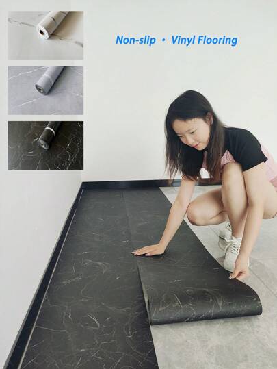 1 Roll Marble Pattern Self-Adhesive Flooring In Floor Stickers,Peel And Stick Wallpapers/Floor Tiles Stickers.Thickened PVC Floor Stickers/Wall Papers,Room Decor Aesthetic Flooring&Wall Art Wall Stickers. Non-Slip,Waterproof,Wear Resistant. Western Vintage Decor Home Decor Stickers For Kitchen,Bathroom,Living Room,Bedroom,Office,Room,Wall,House Decor.Gift.Room Decoration Roll-40*300cm/15.8*118in