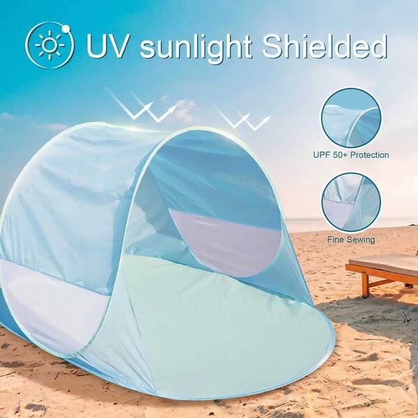 Outdoor Einzelpersonen Sonnenschutz Stahlseil Camping Strand Zelt, Lässig Sonnenschutz Zelt, Liegeposition