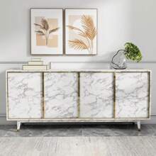Self Adhesive Marble Patterned Wall Sticker -1-Piece Set Of High Gloss Waterproof Wallpaper, Furniture Renovation Sticker, Kitchen Bathroom Wall And Countertop Decoration