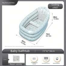 Newborn Baby Bathtub Foldable Inflatable Bathtub Sitting And Lying Down Children's Storage Household Bathtub - Multicolor - View 4