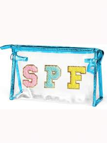 1 Piece Waterproof Clear SPF Cosmetics Bag PVC Zippered Toiletry Sunscreen Pouch Portable Travel SPF SUN Chenille Patches Makeup Bag Vinyl Plastic Organizer Case For Vacation Bathroom Summer Beach Swimming Travel,Makeup Bag,Make Up Bag,Makeup Bags,Cosmetic Bag,Makeup Organiser,Travel,Makeup Pouch,Bag,Vanity,Make Up Pouch,Travel Essentials,Pouch Bag,Travel Essential,Vanity Accessories,Small Makeup Bag,Makeup Pouch,Cosmetic Bag,Travel Essential,Large Capacity,Large Makeup Bag,Christmas Gifts,Pouch,Travel,Gifts For Women,Women's Necessaire,Travel Essential,Pouch,Clutch / Small Handbag,Necessaire,Makeup Organizer,Makeup Organize,Pouch,Brush Holder,Mini Pouch,Large Capacity Pouch,Gifts For Women,Christmas Gifts,Gift Ideas For Women