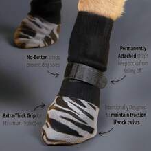 4双/套双面防滑宠物袜（适用于猫和狗）- 礼品袋/OPP袋包装 - 彩色 - 查看 4