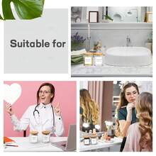 4Pcs/6Pcs Pad Holder Bathroom Container, 10 Oz Ball Swabs Dispenser, Clear Plastic Apothecary Jar Organizer With Lids For Storage Floss Pick Makeup - Multicolor - View 6