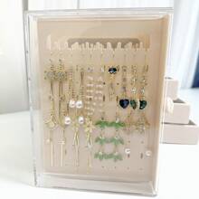 Scatola portagioie multifunzionale trasparente di alta qualità per accessori, utilizzata per orecchini, orecchini e collane, scatola di stoccaggio domestico per decorazioni, scatola portagioie per organizzatore di stoccaggio per donne, accessori essenziali da viaggio, scatola di stoccaggio per il ritorno a scuola e per il dormitorio