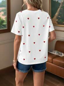 Heart Graphic Print Maternity Sports Activewear Top