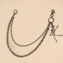 1 Stück Mehrschichtige Hip-Hop Punk Kette, dekorative Hänge Kette, Y2K Punk mehrschichtige Hosen Kette für Jeans Hosen