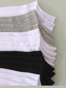 1/5/10/15/20双混色时尚休闲情侣/女士短袜，四季皆宜的圣诞礼物