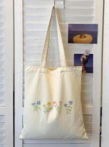 Bolso de tote de gran capacidad con estampado floral de moda minimalista para mujeres