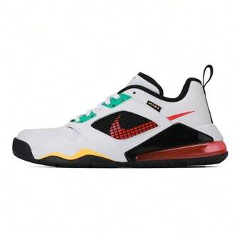 Nike Children's   6 Rings Six Crowns Leather Comfortable Sports Wear-Resistant Mid-Top Basketball Shoes