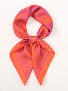 1 pièce Foulard carré imprimé simple de 70 cm, nouveau bandana de printemps pour femmes, ceinture de taille polyvalente, accessoire pour cheveux, foulard à la mode pour la tête