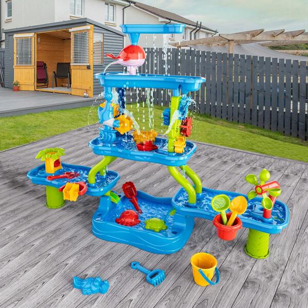 TEMI Sand Spielzeug Sommer Outdoor Spielzeug Wassertisch Indoor und Outdoor Wassertischspielzeug