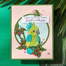 A Parrot Animal Leaf Golden Cutting Die Cutting Die Album Diy Scrapbook Paper Craft Knife Die Blade Stamping Die