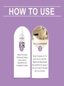 2 件装宠物除臭喷雾，清除猫狗体味，清新室内环境，去除宠物活动区域的异味，恢复新鲜空气，家庭必备，解决家庭异味，宠物环境中的难闻气味，适用于猫砂盆、宠物床、玩具、配件、衣服、沙发、地毯、床上用品 - 彩色 - 查看 4