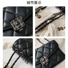 Bolsa De Mujer casuales Bolso de mano mini,bolsas para dama elegantes y bonitos negra moda bolsos de hombro y bandolera para teléfono móvil, con decoración de cadena, bolso de fiesta, bolso de novia, perfecto para fiesta, boda, baile de graduación, cena/banquete regado Universitarios fiesta noche - Marrón - Ver 3