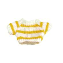 Nuevo accesorio de llavero con suéter de punto a rayas adecuado para ropa de muñeca Labbubu de 17 cm, regalo para fiesta de cumpleaños infantil