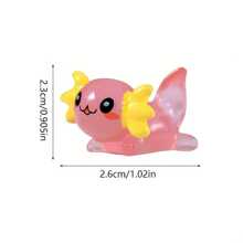 7/14 Stücke Miniatur Axolotl Figuren Set - Sammelbare Harz Salamander Tischdekoration, Mehrfarbige süße Tier Figuren für Miniatur Landschaften, Märchengarten Accessoires