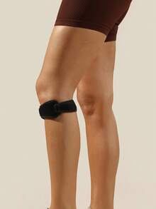 VBOSI 1 chiếc đai bảo vệ đầu gối bằng vải chất lượng cao - Đai hỗ trợ đầu gối có thể điều chỉnh, phù hợp cho chạy bộ, các môn thể thao nhảy, unisex, phụ kiện thể dục, miếng đệm đầu gối thể thao, miếng đệm đầu gối tập gym. - màu đen - Xem 3