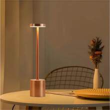 1piece, LED Modern Touch Desk Lamp, Tri Color Dimming, Infinite Dimming, 800mAh Rechargeable Battery, Soft Light Eye Protection Bedside Lamp, LED Restaurant Atmosphere Light, Suitable For Home/Bar/Restaurant/Hotel/Desk Lamp, Can Be Used As A Night Light For Christmas, Valentine's Day, Birthday Gifts To Friends