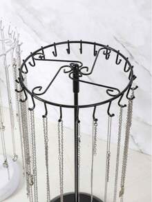23 Hooks Rotatable Necklace Display Stand, Easy To Assemble And Disassemble, Home Decor Storage Rack - Multicolor - View 7