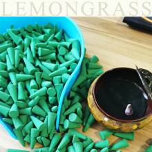 1pc 65/100/125 Pcs Lemongrass Incense Cones, Suitable For Kitchen, Living Room, Home Decor, Yoga, Office, Aromatic Fragrance