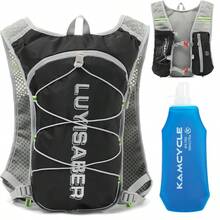 跑步背包，带500毫升软水壶的水袋背心，轻便水袋背包，功能齐全的5升跑步背心，骆驼牌水袋背包，水袋背包，水袋背心（带500毫升软水壶的背包），健身包，跑步配件，女士运动包，运动包，健身包，大容量旅行包，男士度假旅行必备，耐用腰包，适合跑步和徒步旅行