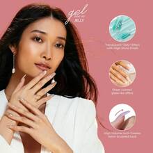 Gel Fantasy PrOn Nails Nail Glue Included 'Jelly Queen' Black Short Size Oval Shape Includes 28 Nails 2g Glue 1 Manicure Stick 1 Mini File For Her Party Wear Trending Now Daily Pick - Black - View 5