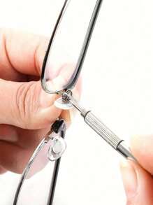 1 pieza Destornillador para gafas, accesorio multifuncional 3-en-1 de 3 propósitos para reparar gafas, herramienta portátil de mini destornillador