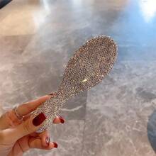 LaoJieYuan 2026新款成品镶钻发梳便携旅行水晶镶嵌梳子顺发梳女孩美发造型美容工具DIY工艺品 - 已經貼好鑽的成品 - 查看 8