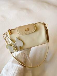 Women Shoulder Bags - 粉紅色包包(有掛飾) - 查看 4