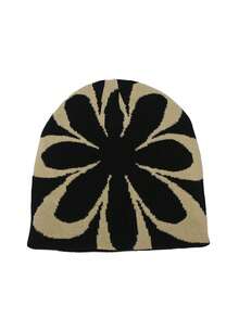 1 pieza Gorro de punto con gráfico, gorra de punto versátil y cálida, otoño/invierno