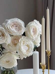 4pcs/Set Long Pole Smokeless Wedding Season Candles,Holiday Candles, Candlelight Dinner Candles, Home Decoration, Birthday Candles, A Variety Of Colors, Banquet Parties Romantic Wedding, Venue Decoration, Table Decoration Long Pole Candles - Multicolor - View 4