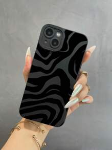 Funda de teléfono de moda diaria versátil, a prueba de golpes y a prueba de agua con diseño de ondas y rayas, resistente a los arañazos y personalizable