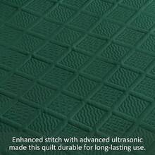 Yiran - Juego de edredón de color beige, tamaño, ligero, diseño de ondas ultrasónicas, colcha de microfibra suave para todas las estaciones, estilo moderno, juego de funda de cama de 3 piezas - Diamante verde esmeralda - Ver 6