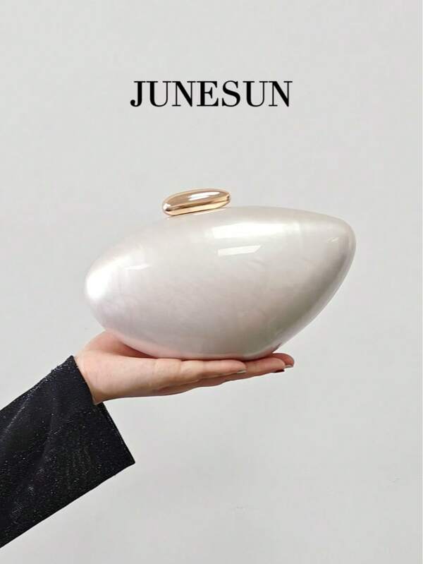 European And American Style Solid Color Acrylic Evening Clutch Bag, Fashion Molded Design Crossbody Bag For Women, Formal Party Dress Box Bag With Metal Chain, Unique Shape Bridal Clutch, Makeup Bag, Mini Shoulder Bag