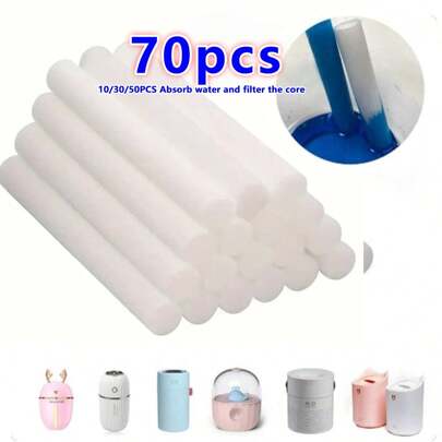 10/30/50/70 piezas, Varilla de esponja de repuesto para humidificador para humidificador, difusor de aromas, nebulizador, filtro de humidificador de aire, filtro de humidificador universal - Filtro de difusor reemplazable para mejorar la calidad y el confort del aire