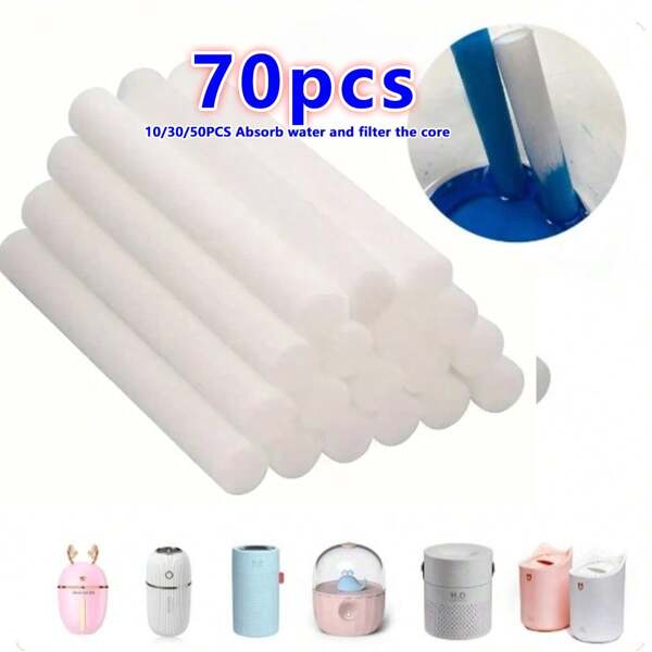 10/30/50/70pcs, Humidifier Replacement Sponge Stick For Usb Humidifier Aroma Diffuser Mist Maker Air Humidifier Filter, Universal Humidifier Filter - Replaceable Diffuser Filter For Improved Air Quality And Comfort