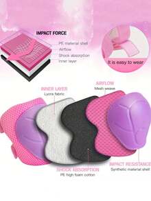 6件套户外运动护具套装，适合3-9岁儿童，包含护手、护膝和护肘。为骑行、平衡车、滑板、攀岩和滑雪增添乐趣的完美礼物，是儿童节和圣诞节的理想之选。 - 彩色 - 查看 8