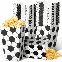 20 Stücke Popcorn Boxen mit Fußball-Aufdruck, Fußball-thematische Partydeko Geschenkboxen, Partysnack Boxen, Partyzubehör