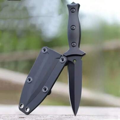 5CR15MOV High Hardness Outdoor Survival Knife | One-Piece Dragonbone Small Straight Knife With K Sheath | Camping Self-Defense EDC Tool