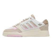 Adidas Originals 三葉草男鞋女鞋板鞋 DROP STEP LOW 2.0 耐磨舒適運動鞋日常輕量低筒休閒鞋 IG4338 - 杏灰色/白/粉紅色 - 查看 2
