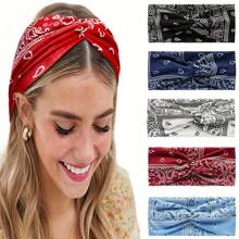 Rabbit Ear Knot Elastic Headband, Stretchy Steel Wire Hairband,Boho Style Hair Accessories, Elastic Headband, Yoga Headwrap Turban Headband
