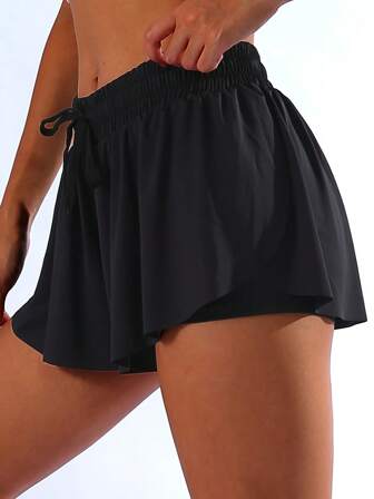 Women's Flowy Sports Shorts, Suitable For Gym, Yoga, Fitness, Running, Tennis, Comfortable Casual Skirt With Pockets, Summer