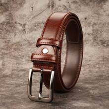 男士休闲复古皮革针扣腰带，父亲节、情人节礼物，休闲、商务、男朋友、丈夫、父亲、爸爸男士礼物，日常穿着、时尚、青少年、户外、度假、运动、旅行、街头、波西米亚风、复古 - 彩色 - 查看 6