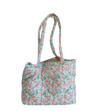 Women Shoulder Bags - 油畫綠粉花 - 查看 7